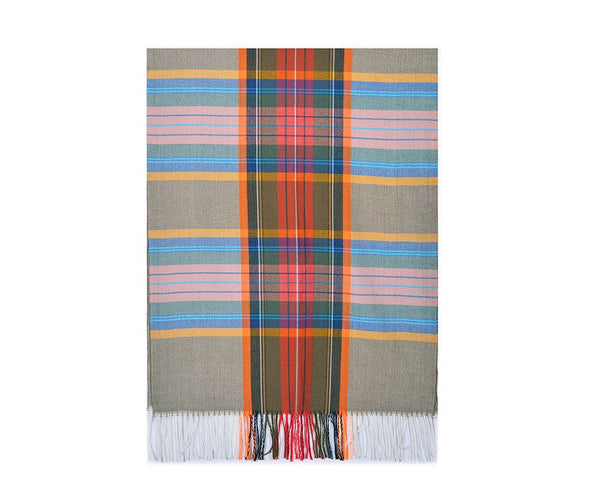 Multi coloured check scarf