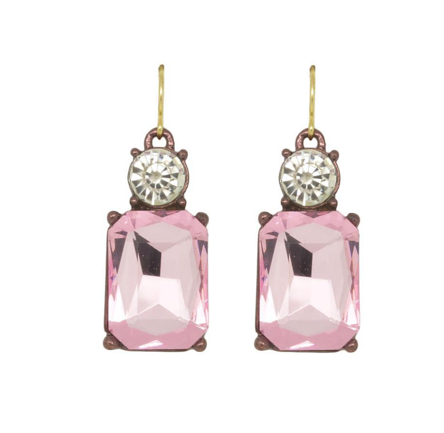 Last true Angel Ice pink gem earrings