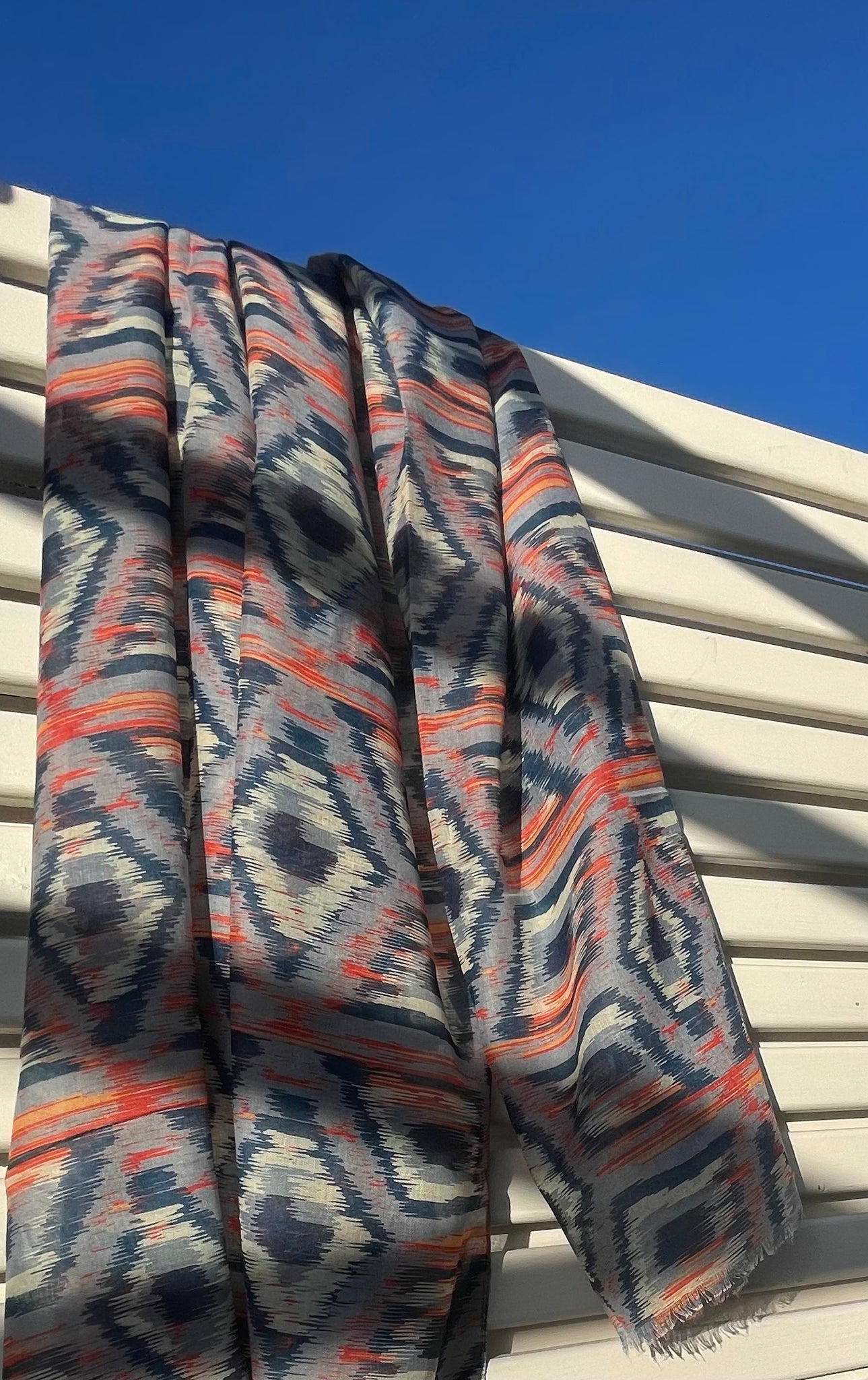 Aztec patterned scarf