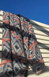 Aztec patterned scarf