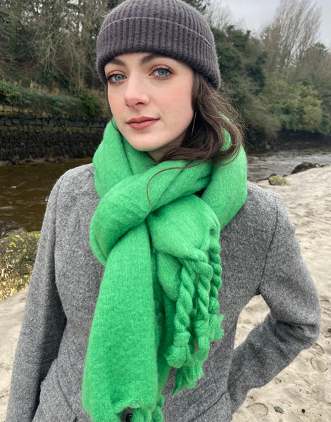 New green softie scarf