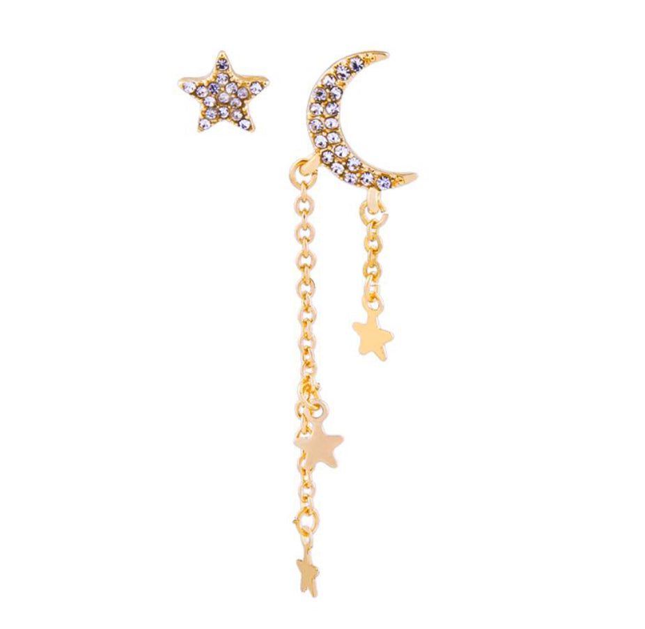 Star and moon studs