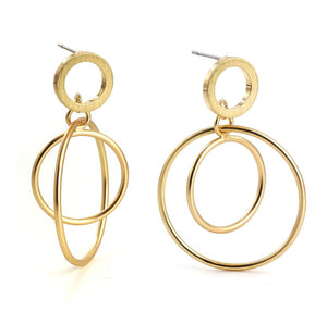 Double gold hoops
