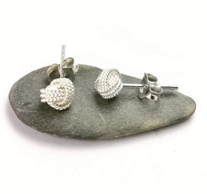 Small Sterling silver knot studs